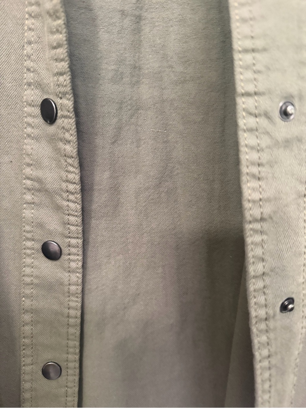 Oversized Shacket ÉLAN All You Need Is Love Olive Green Size S - Picture 11 of 14